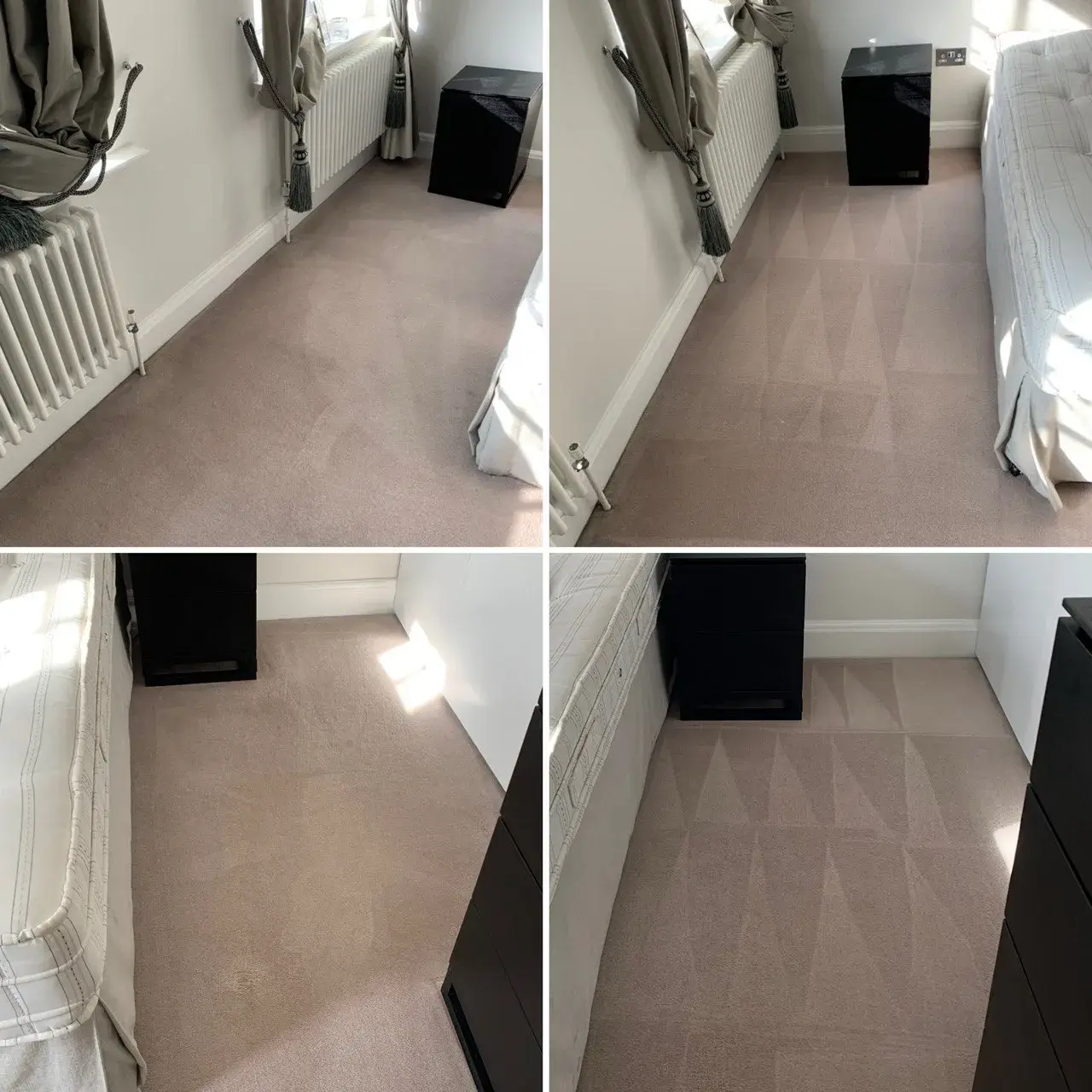 Stain removal before and after