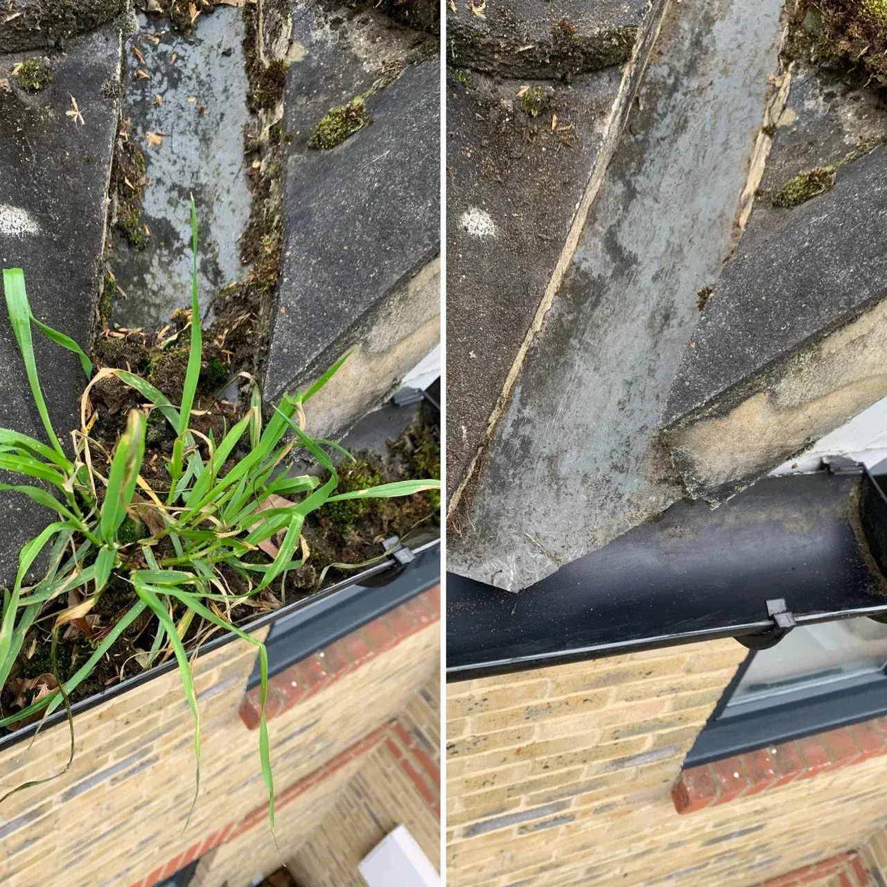 Blocked gutter restored to flow freely