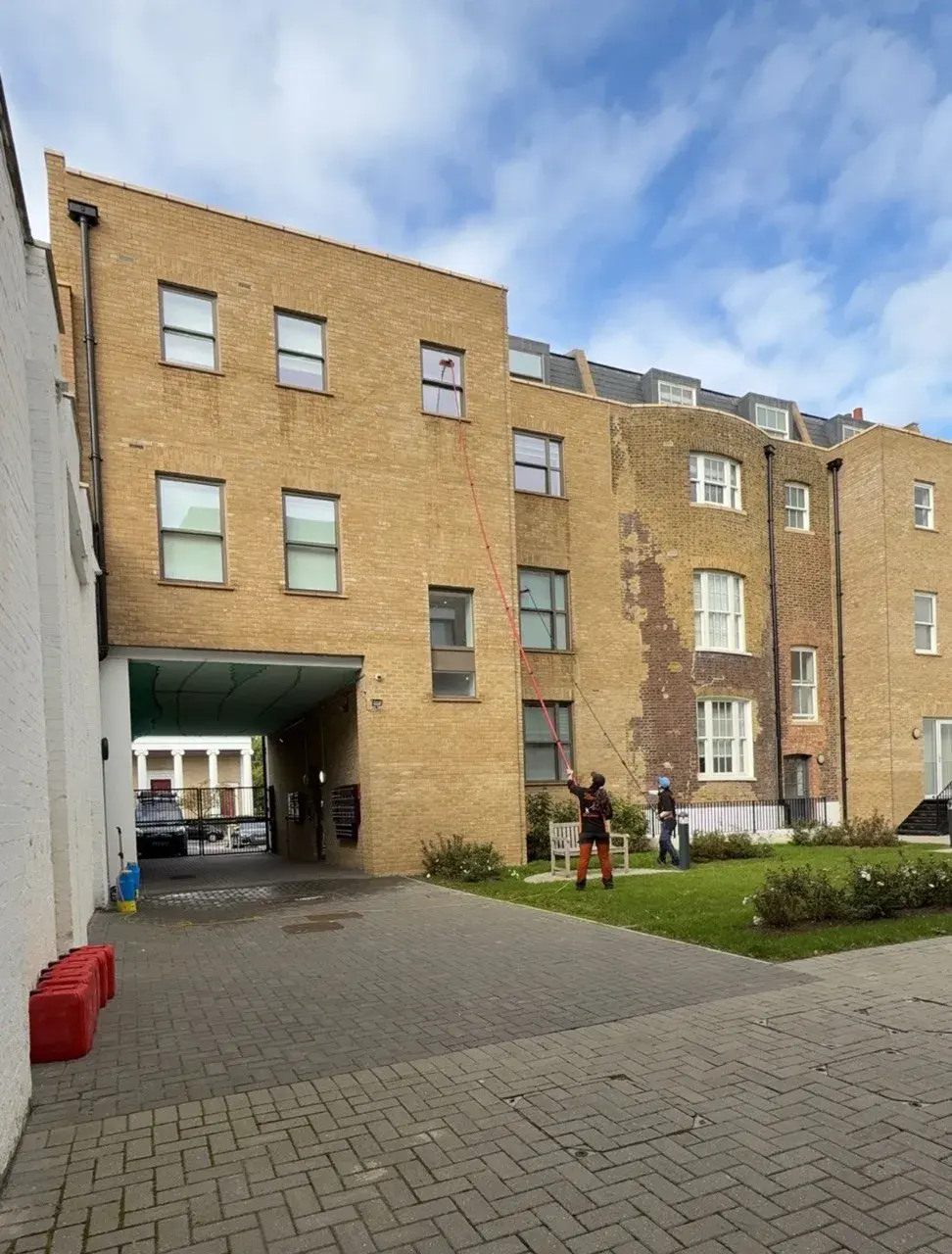 WrXperts team in a London courtyard